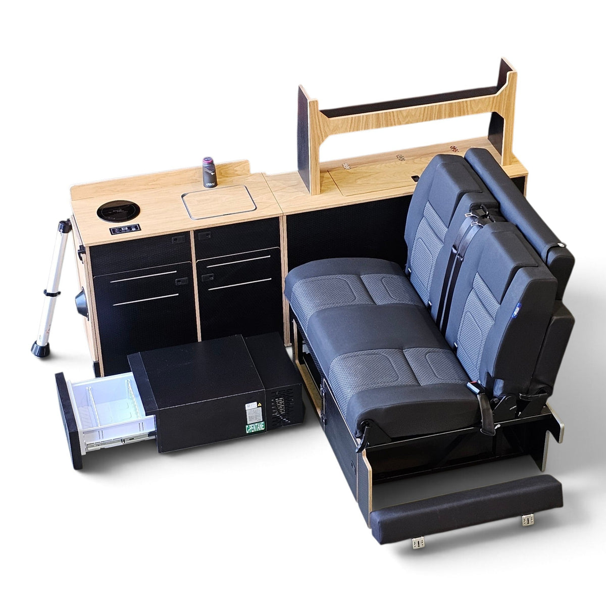 EX-DISPLAY CAMPERVAN KIT- VW T7 - Ford Custom -Woody-Pods -RIB-Fridge - Vangear UK