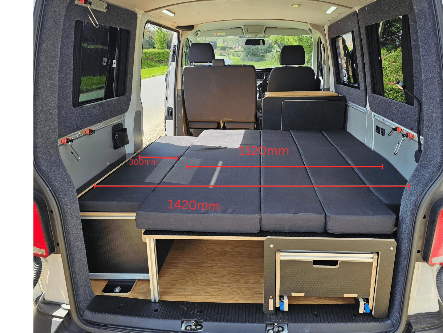 FOR SALE 2022 Volkswagen T6.1 Transporter - Vangear "FREERUNNER" campervan conversion (Full width bed - twin berth) - Vangear UK