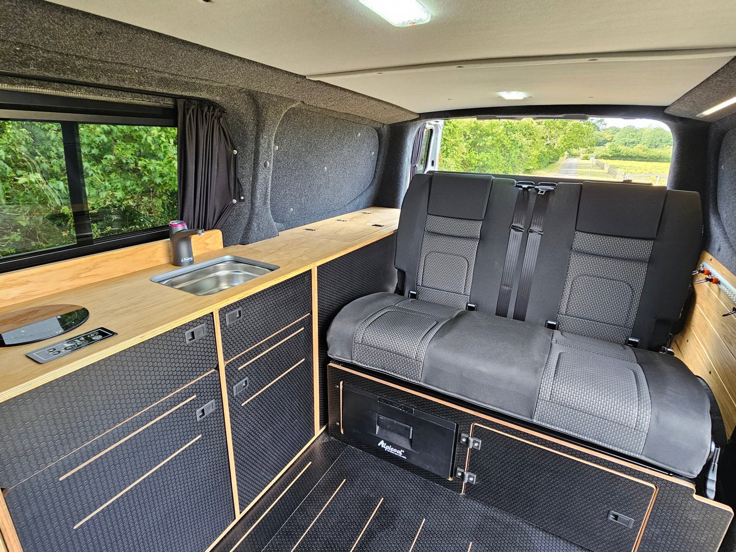 Ford Transit Custom with a Vangear "Woody" campervan conversion