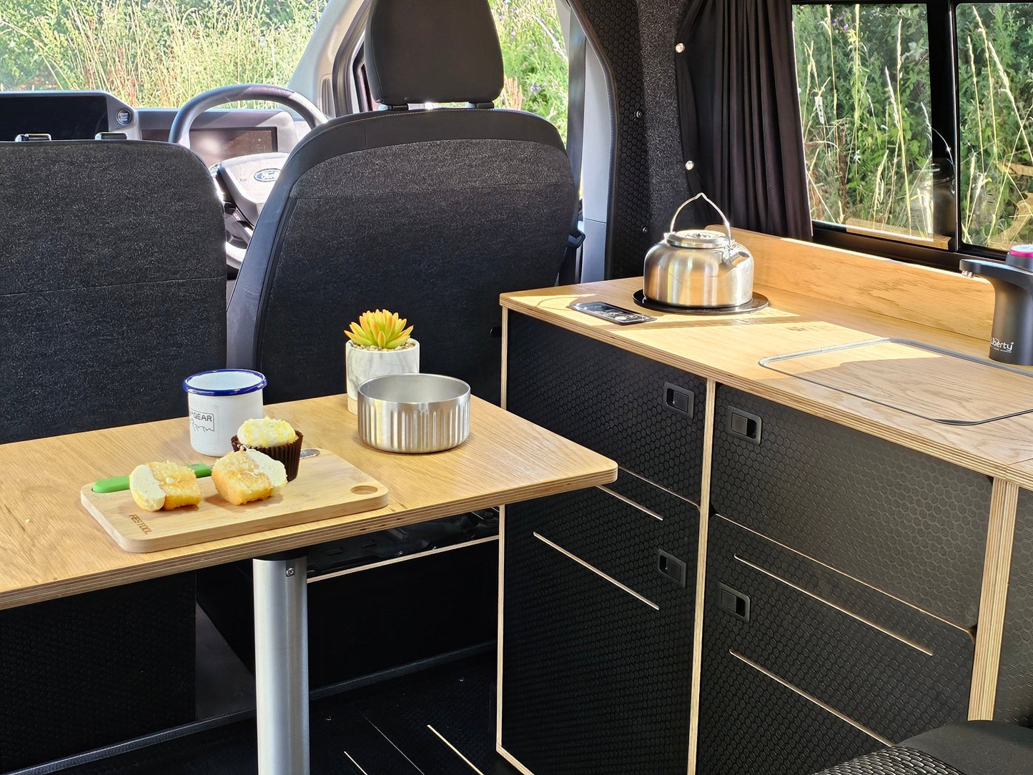 FOR SALE Ford Transit Custom 2024 with a Vangear "WOODY" campervan conversion - Vangear UK