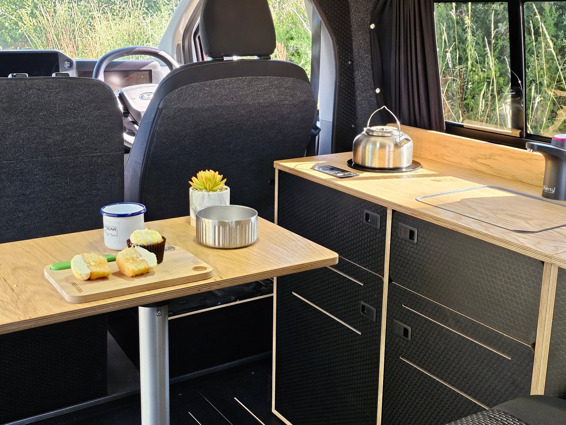 FOR SALE Ford Transit Custom 2024 with a Vangear "WOODY" campervan conversion - Vangear UK