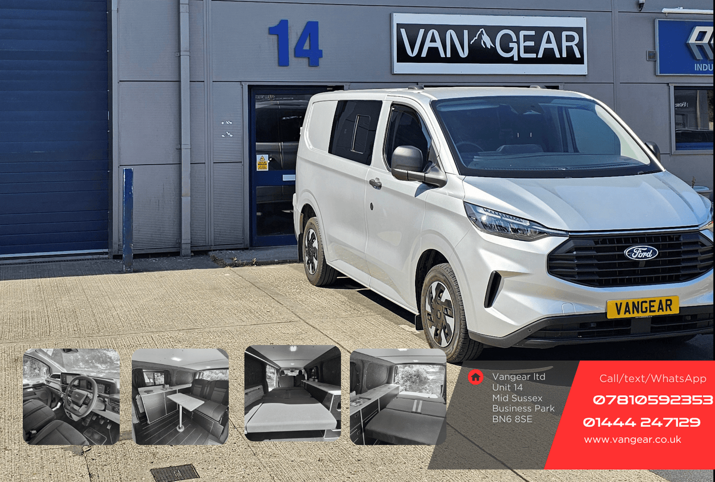 FOR SALE Ford Transit Custom 2024 with a Vangear "WOODY" campervan conversion - Vangear UK