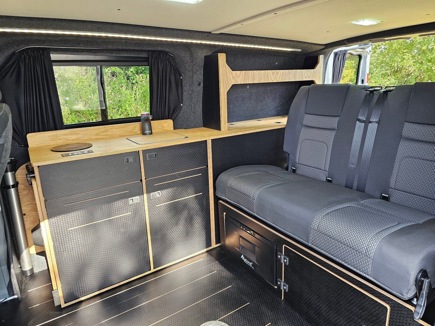 FOR SALE Ford Transit Custom 2024 with a Vangear "WOODY" campervan conversion - Vangear UK