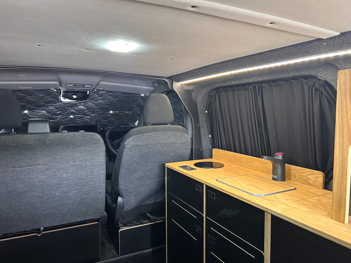 FOR SALE Ford Transit Custom 2024 with a Vangear "WOODY" campervan conversion - Vangear UK