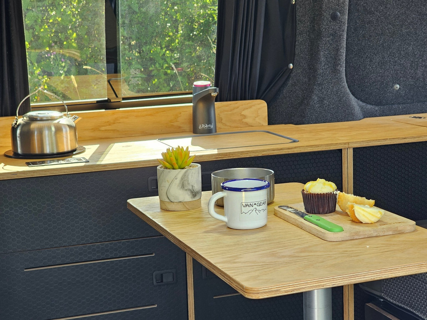 FOR SALE Ford Transit Custom 2024 with a Vangear "WOODY" campervan conversion - Vangear UK