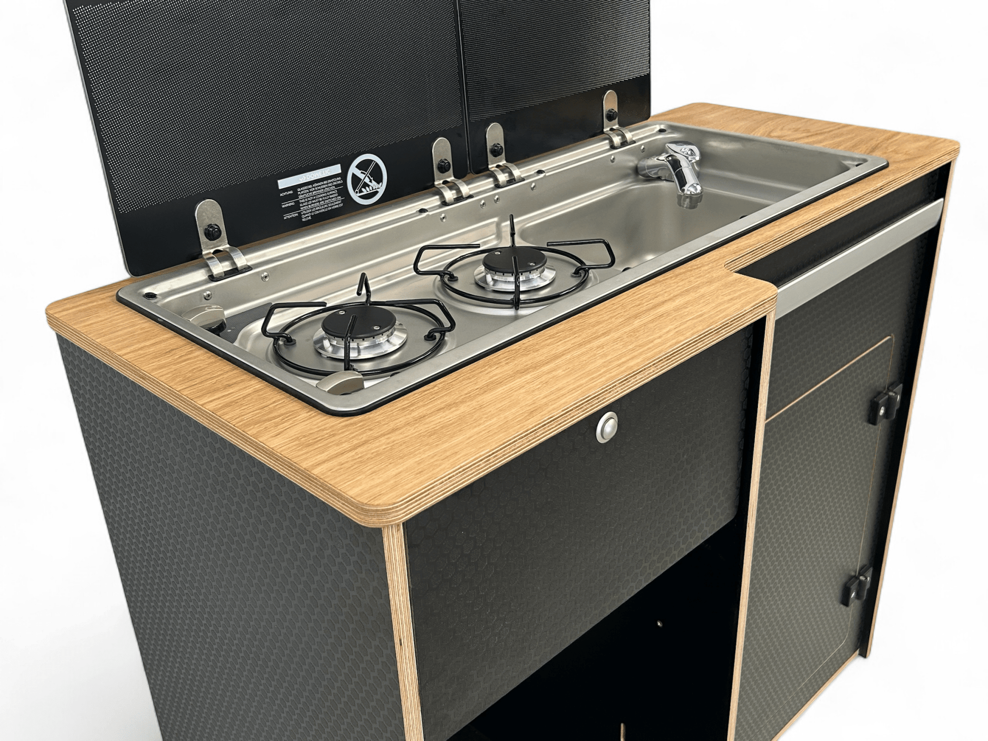 Fridge - Pod 50L campervan kitchen by Vangear (fridge not included) - Oak countertop