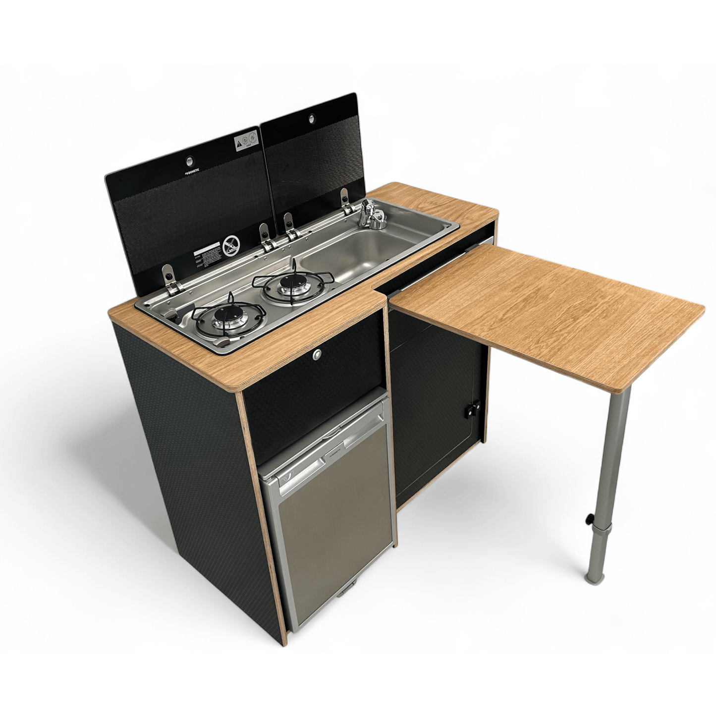 Fridge - Pod 50L campervan kitchen by Vangear (fridge not included) - Oak countertop