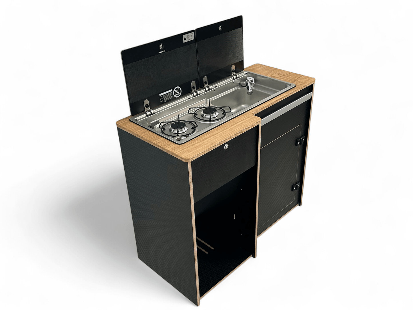 Fridge - Pod 50L campervan kitchen by Vangear (fridge not included) - Oak countertop
