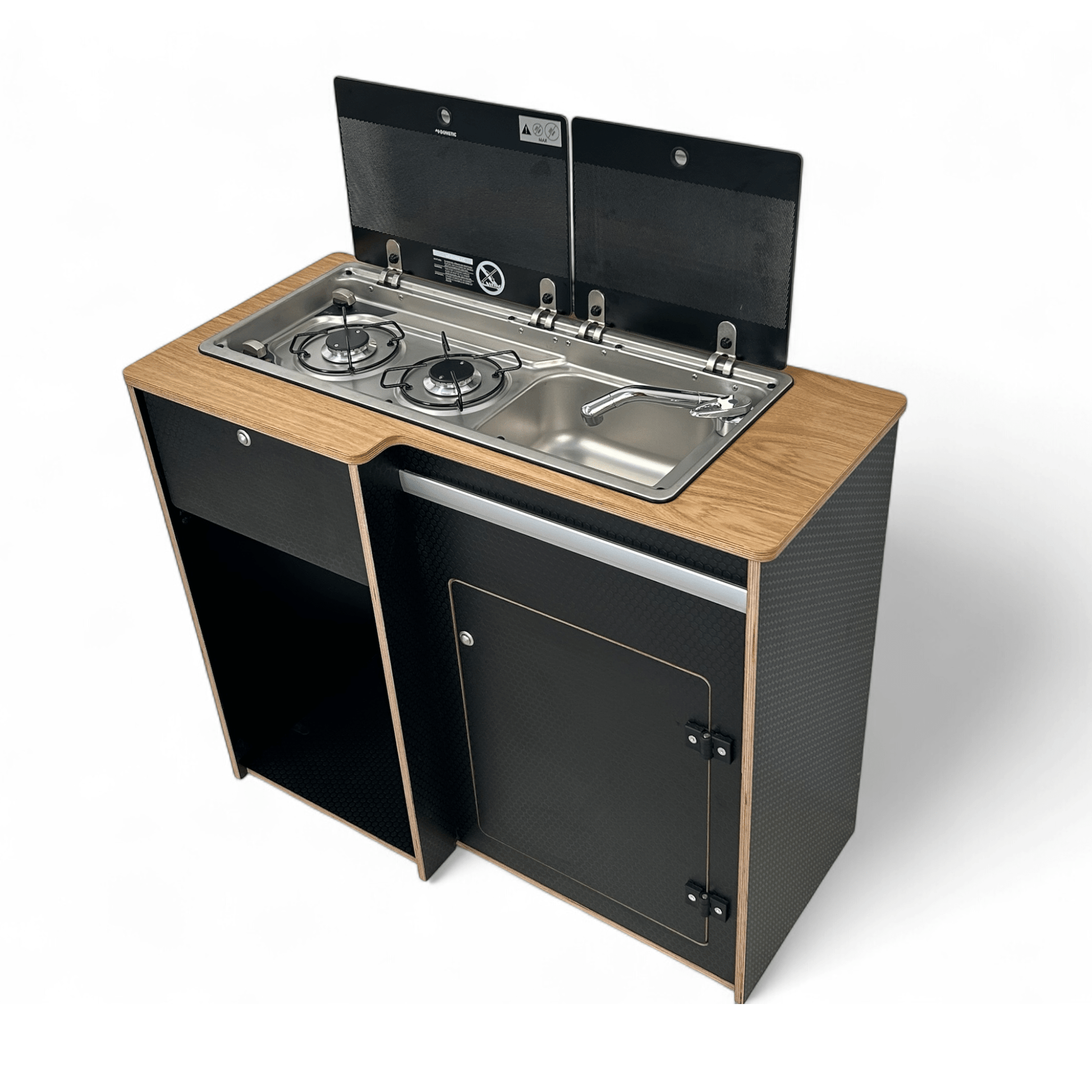 Fridge - Pod 50L campervan kitchen by Vangear (fridge not included) - Oak countertop