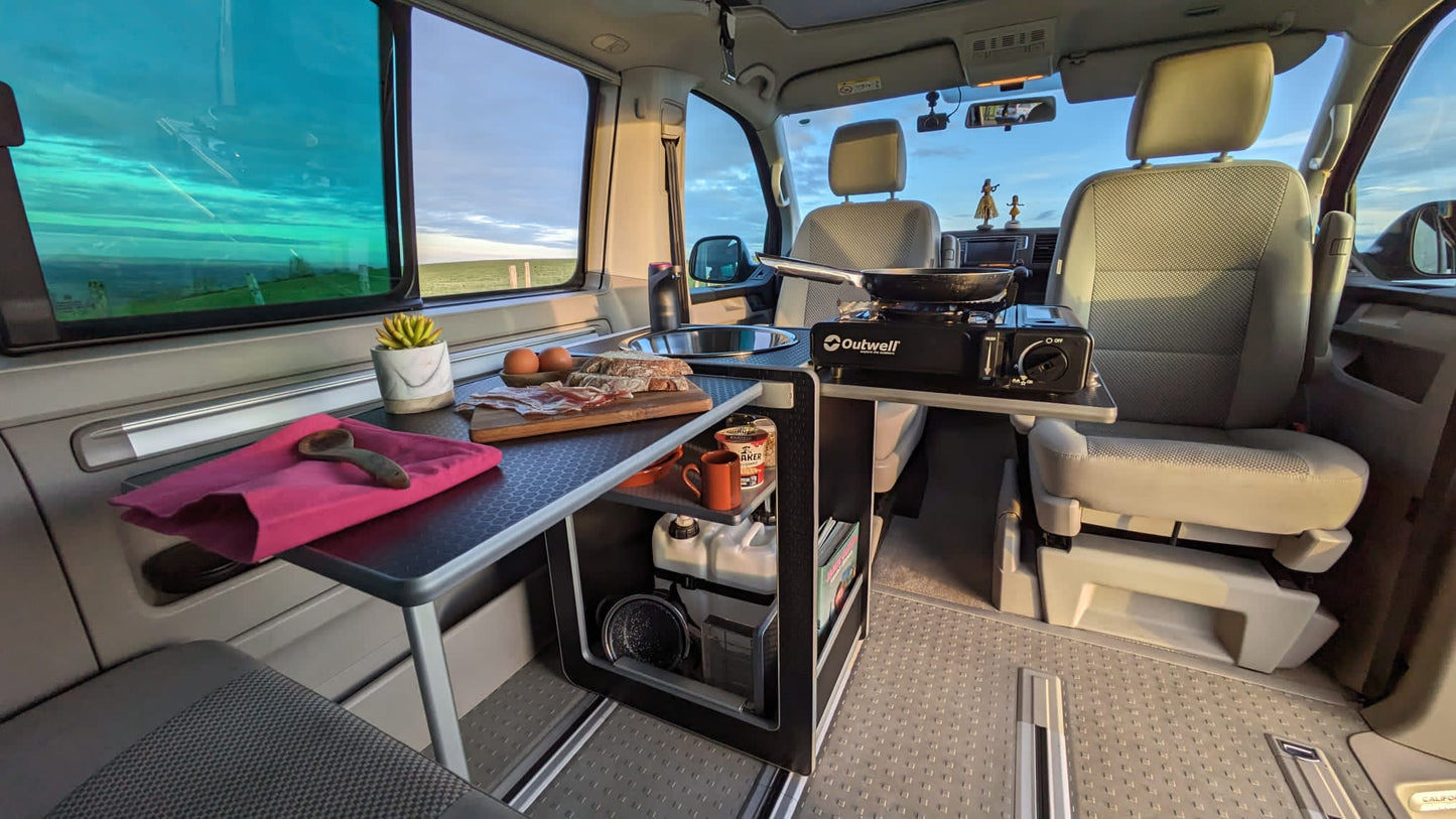 IN STOCK SALE Vangear Mini-Pod Campervan Kitchen Pod 3.0 - Black - Vangear UK