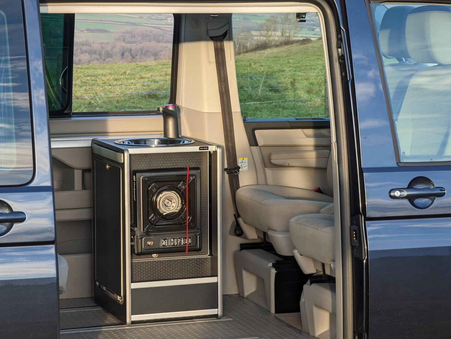 IN STOCK SALE Vangear Mini-Pod Campervan Kitchen Pod 3.0 - Black - Vangear UK