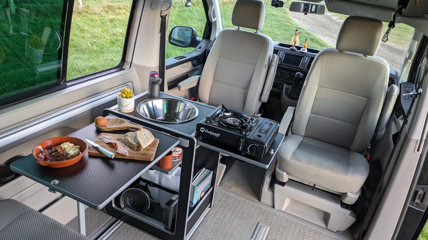 IN STOCK SALE Vangear Mini-Pod Campervan Kitchen Pod 3.0 - Black - Vangear UK