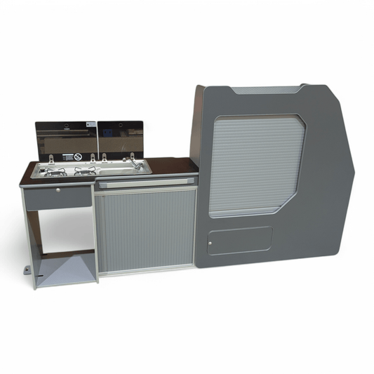 IN STOCK Transporter - System 50L for Volkswagen Transporter SWB (NOT including fridge) (Carbon Grey) - Vangear UK
