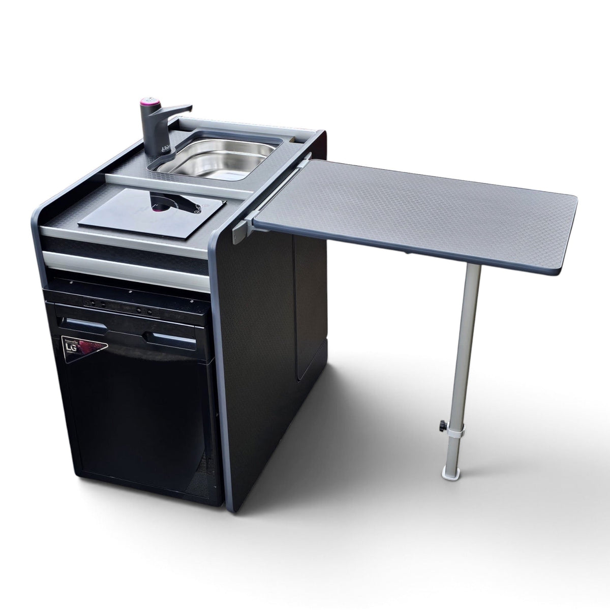 In Stock Vangear Electric CRX-Pod 3.0 campervan fridge pod - Black (fridge not included) - Vangear UK