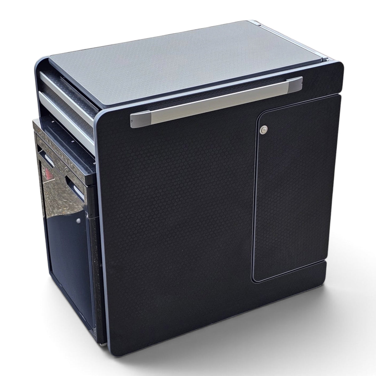 In Stock Vangear Electric CRX-Pod 3.0 campervan fridge pod - Black (fridge not included) - Vangear UK