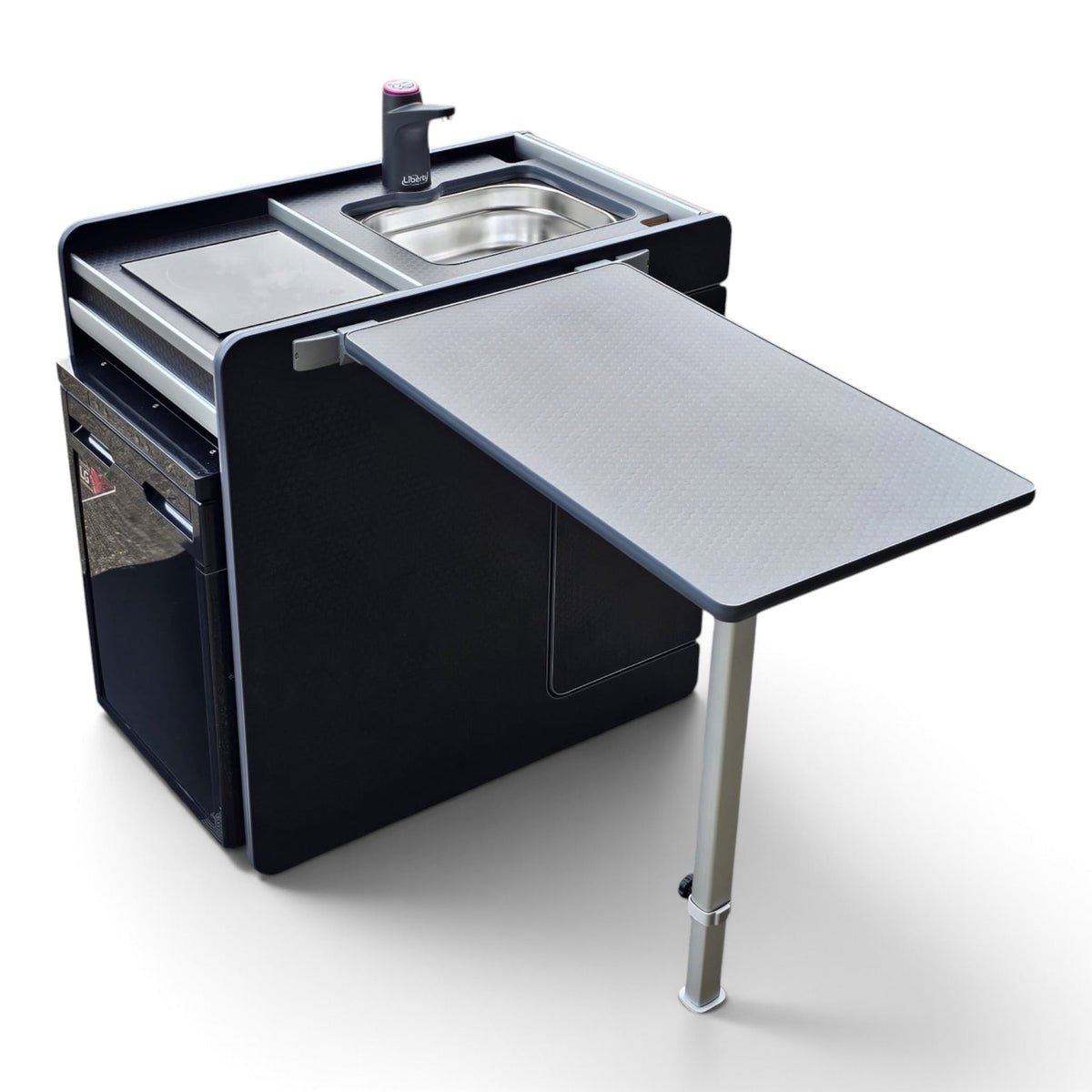 In Stock Vangear Electric CRX-Pod 3.0 campervan fridge pod - Black (fridge not included) - Vangear UK