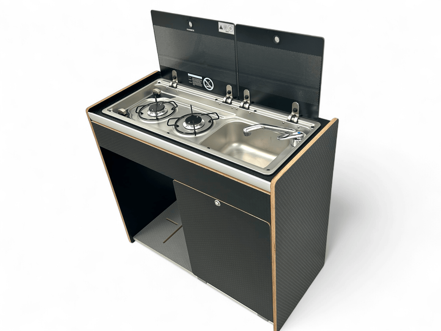 LIMITED EDITION - PLY EDGE - Vangear X - Pod (Gen2.2) Campervan kitchen (Black) - Vangear UK