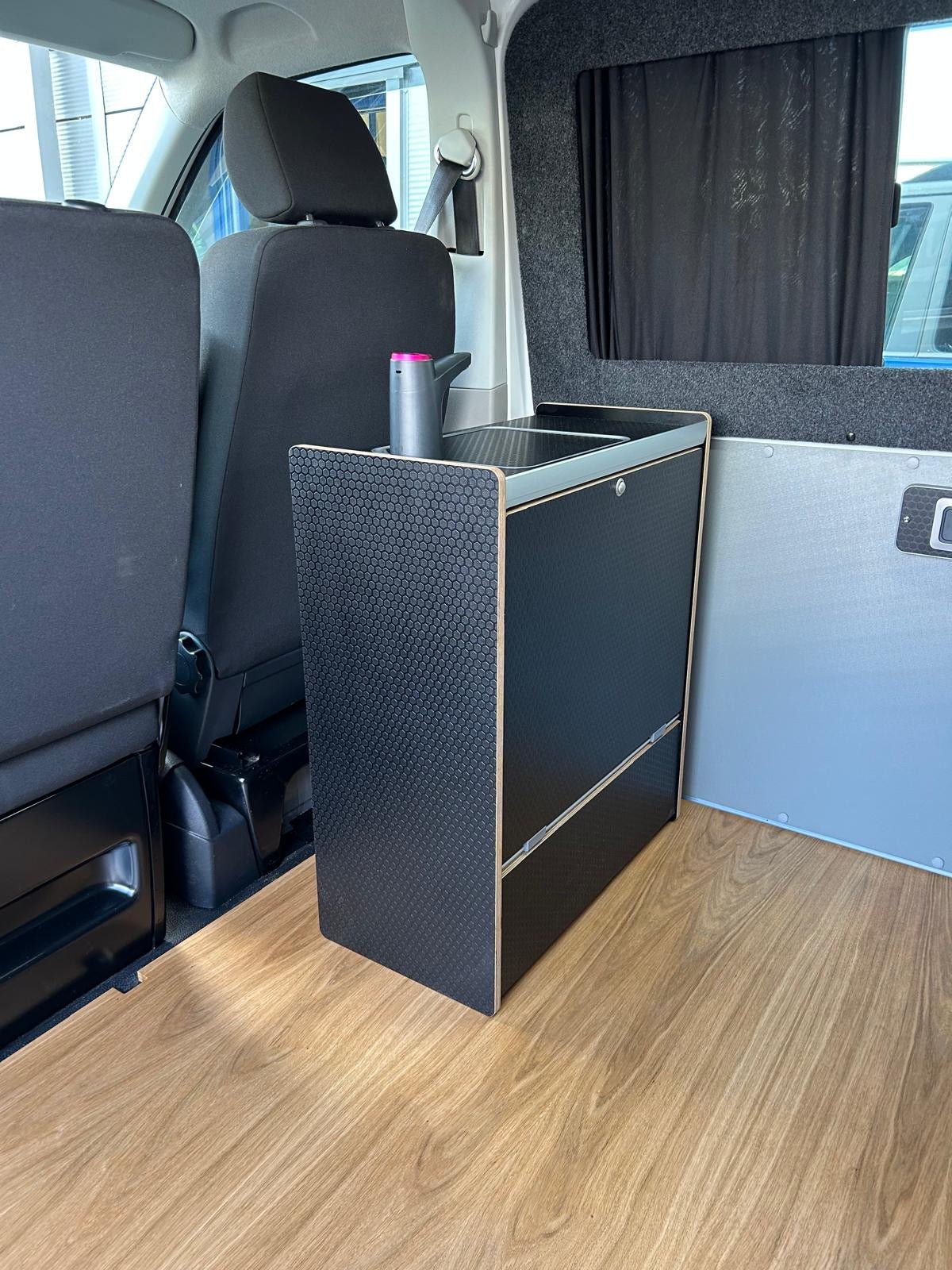 LIMITED EDITION Vangear Nano - Pod Campervan Kitchen (Ply Edge - Black Hex) gen2.2 - Vangear UK