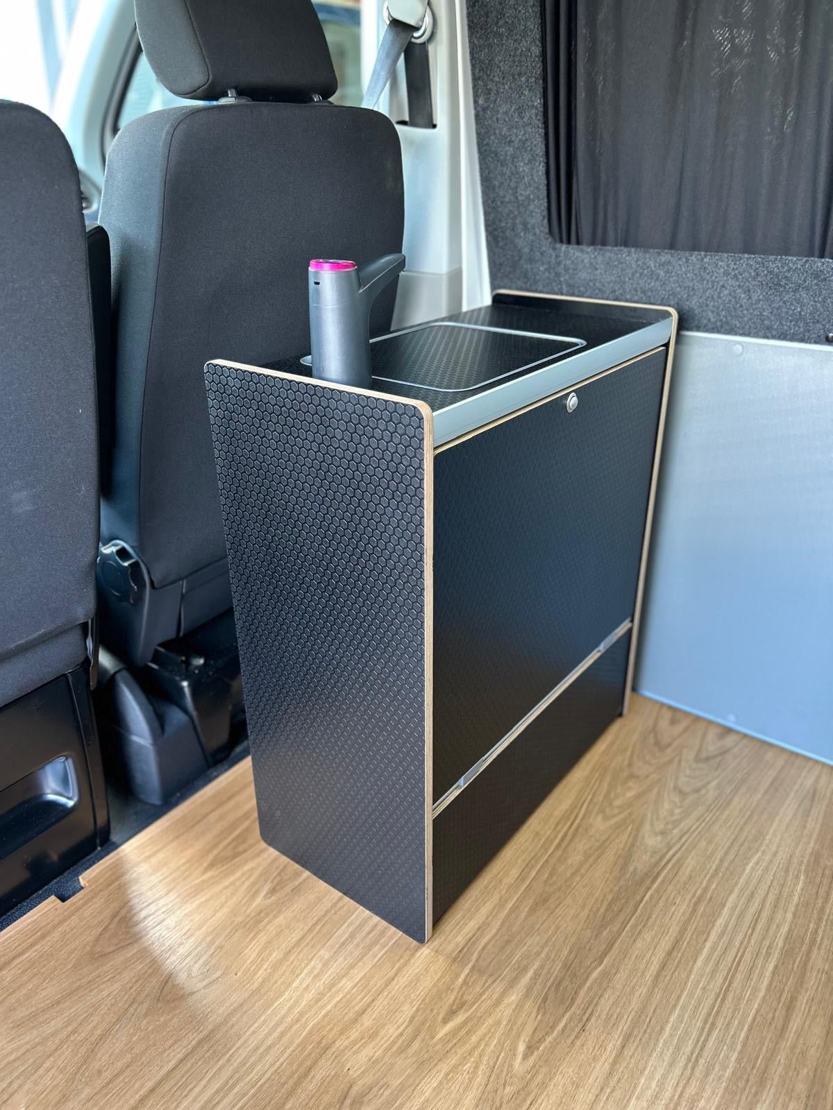 LIMITED EDITION Vangear Nano - Pod Campervan Kitchen (Ply Edge - Black Hex) gen2.2 - Vangear UK