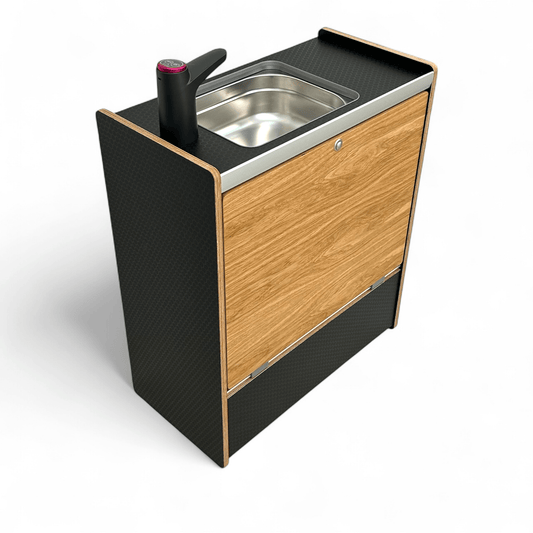 LIMITED EDITION Vangear Nano - Pod Campervan Kitchen (Ply Edge - Black Hex) gen2.2 - Vangear UK