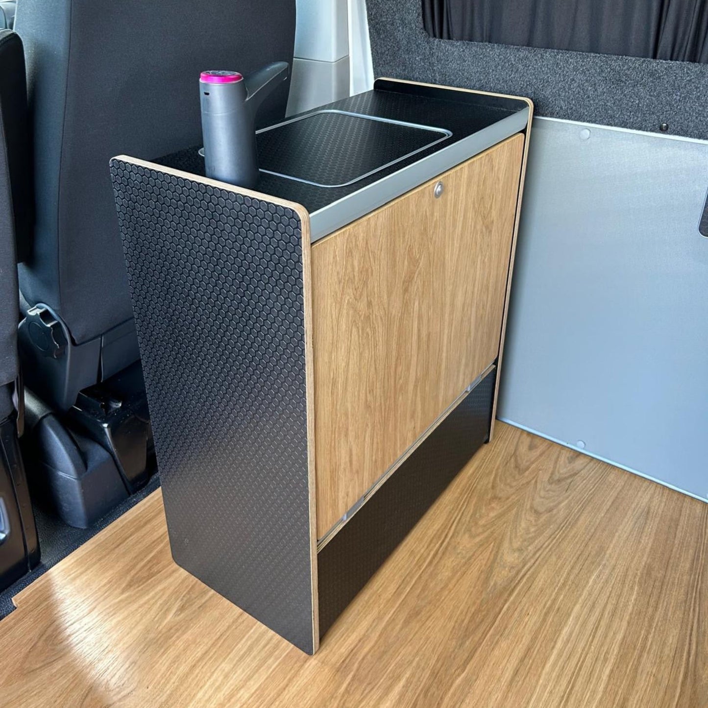 LIMITED EDITION Vangear Nano - Pod Campervan Kitchen (Ply Edge - Black Hex) gen2.2 - Vangear UK
