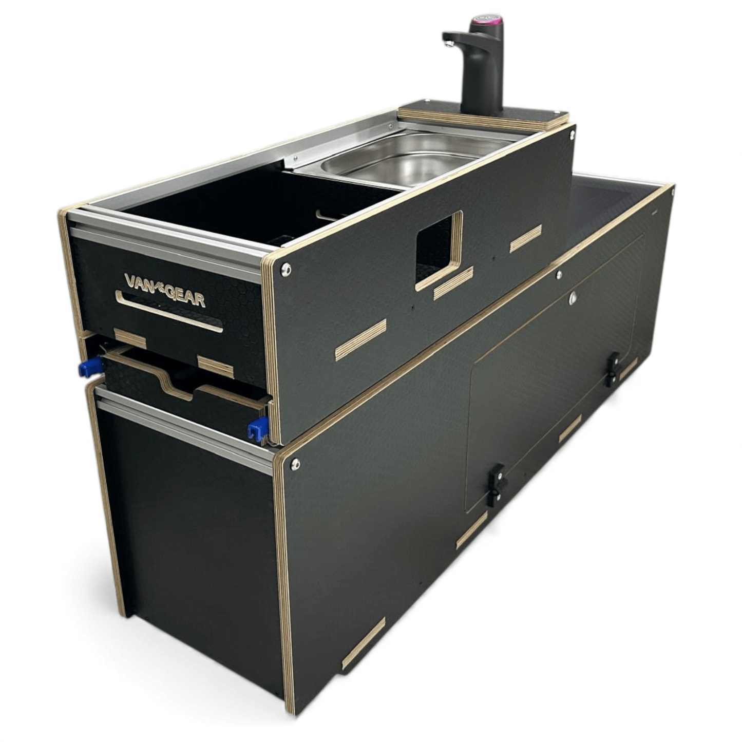 Maxi - Pod 2.1 sliding campervan kitchen (fridge not included) - Vangear UK