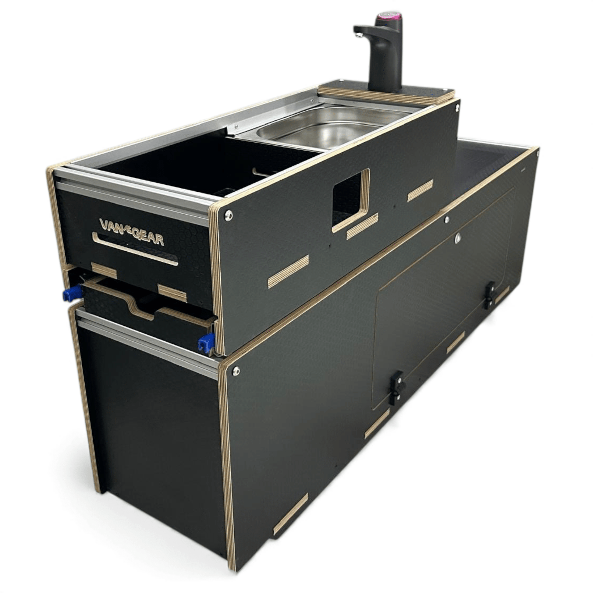 Maxi - Pod 2.1 sliding campervan kitchen (fridge not included) - Vangear UK