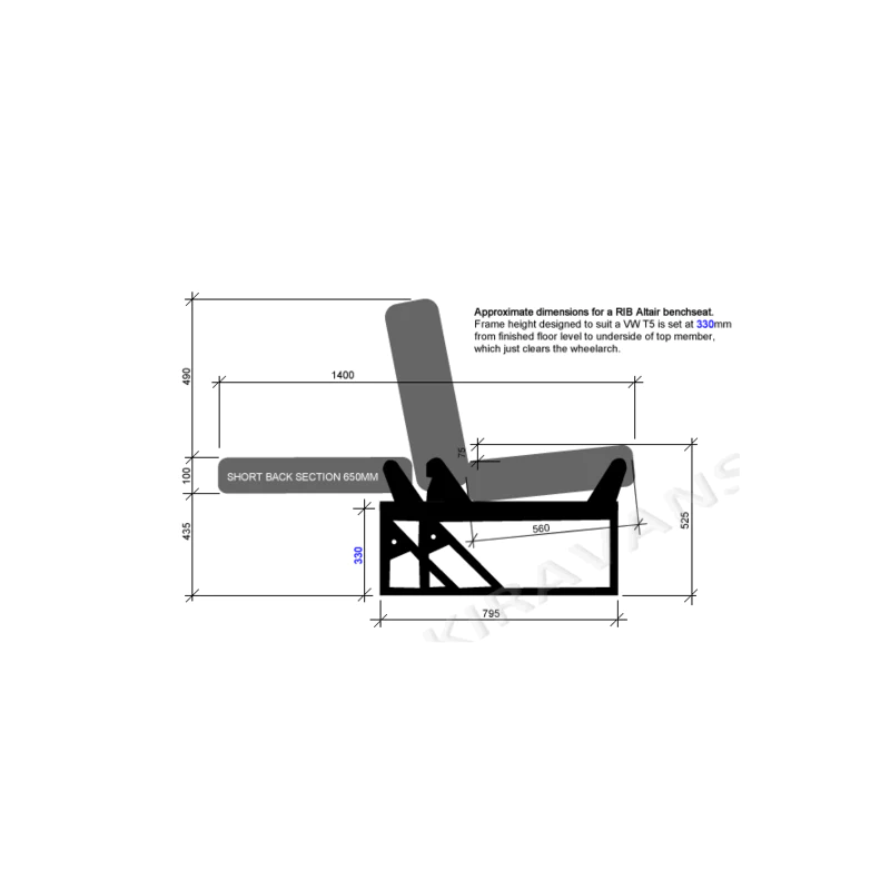 NEW Scopema RIB 112 Altair Bed with Vangear side blanket box - Vangear UK