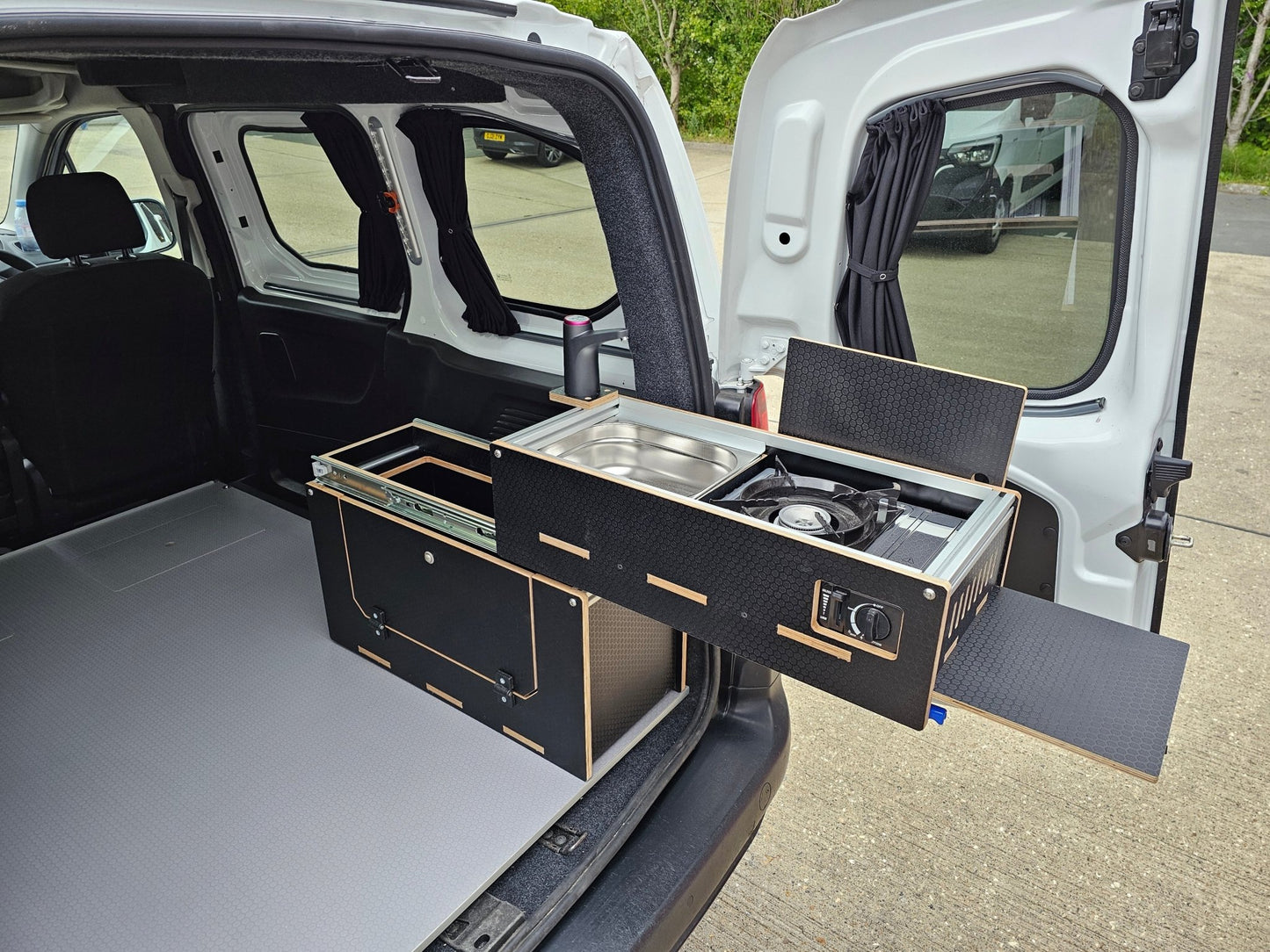 NEW Vangear Caddy - Pod 2.0 sliding campervan kitchen (easy 3 part assembly - NOT flat pack) - Vangear UK