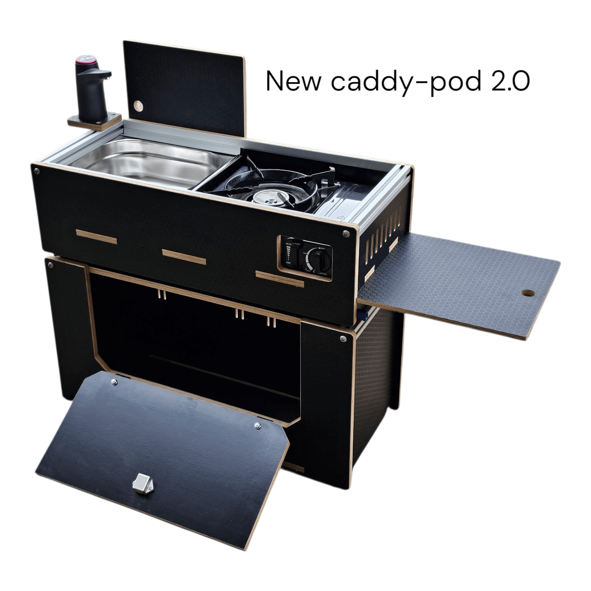 NEW Vangear Caddy - Pod 2.0 sliding campervan kitchen (easy 3 part assembly - NOT flat pack) - Vangear UK