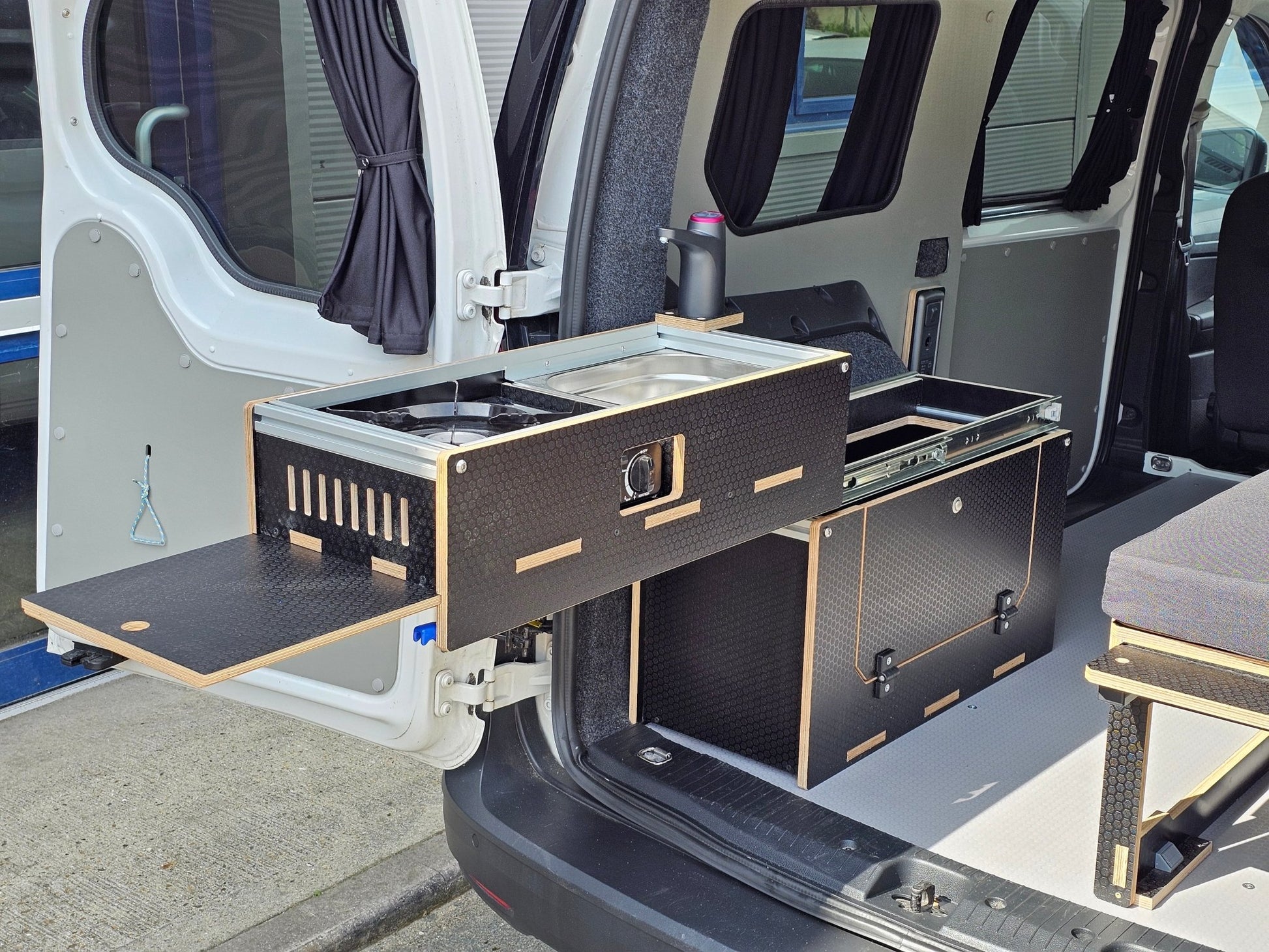 NEW Vangear Caddy - Pod 2.0 sliding campervan kitchen (easy 3 part assembly - NOT flat pack) - Vangear UK