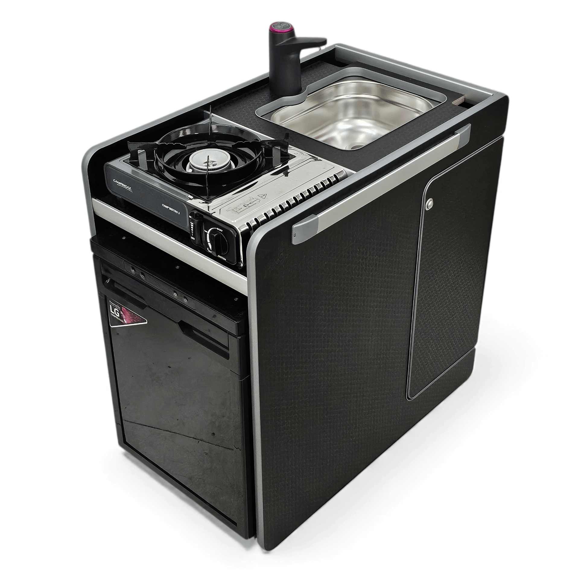 NEW Vangear CRX - Pod 3.0 campervan fridge pod - Black or Carbon Grey (fridge not included) - Vangear UK