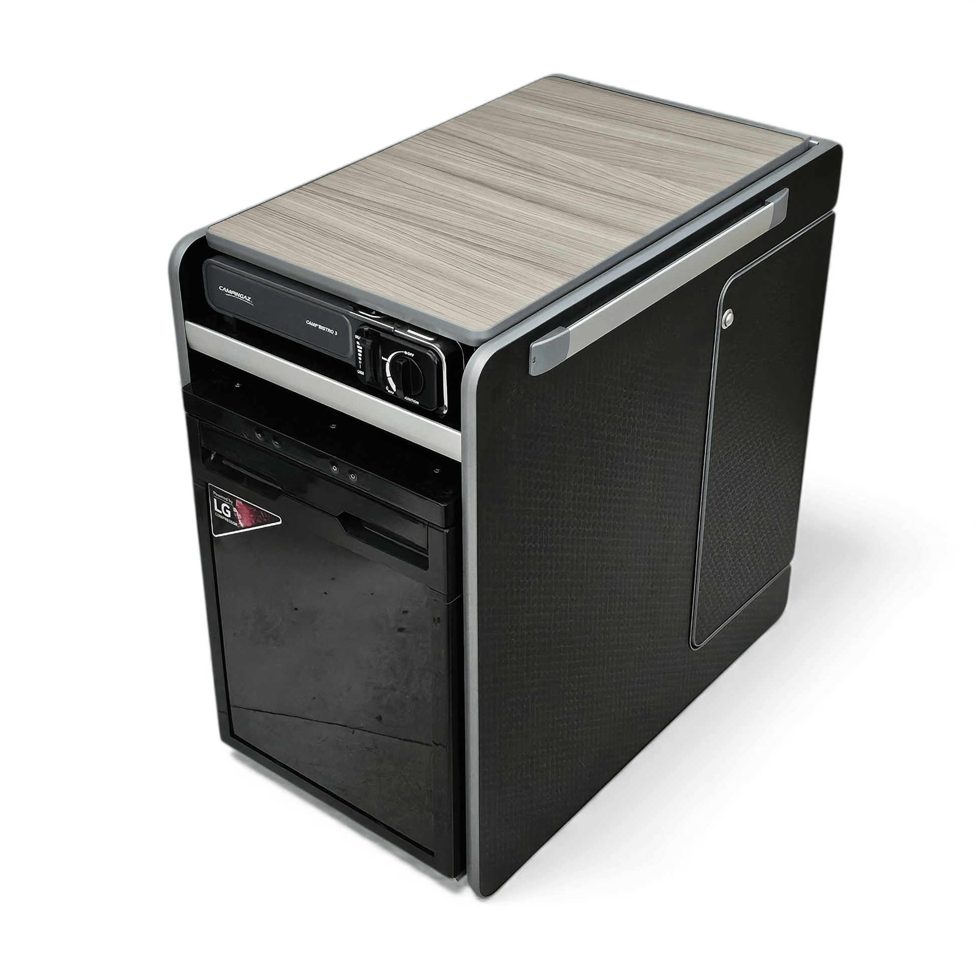 NEW Vangear CRX - Pod 3.0 campervan fridge pod - Black or Carbon Grey (fridge not included) - Vangear UK