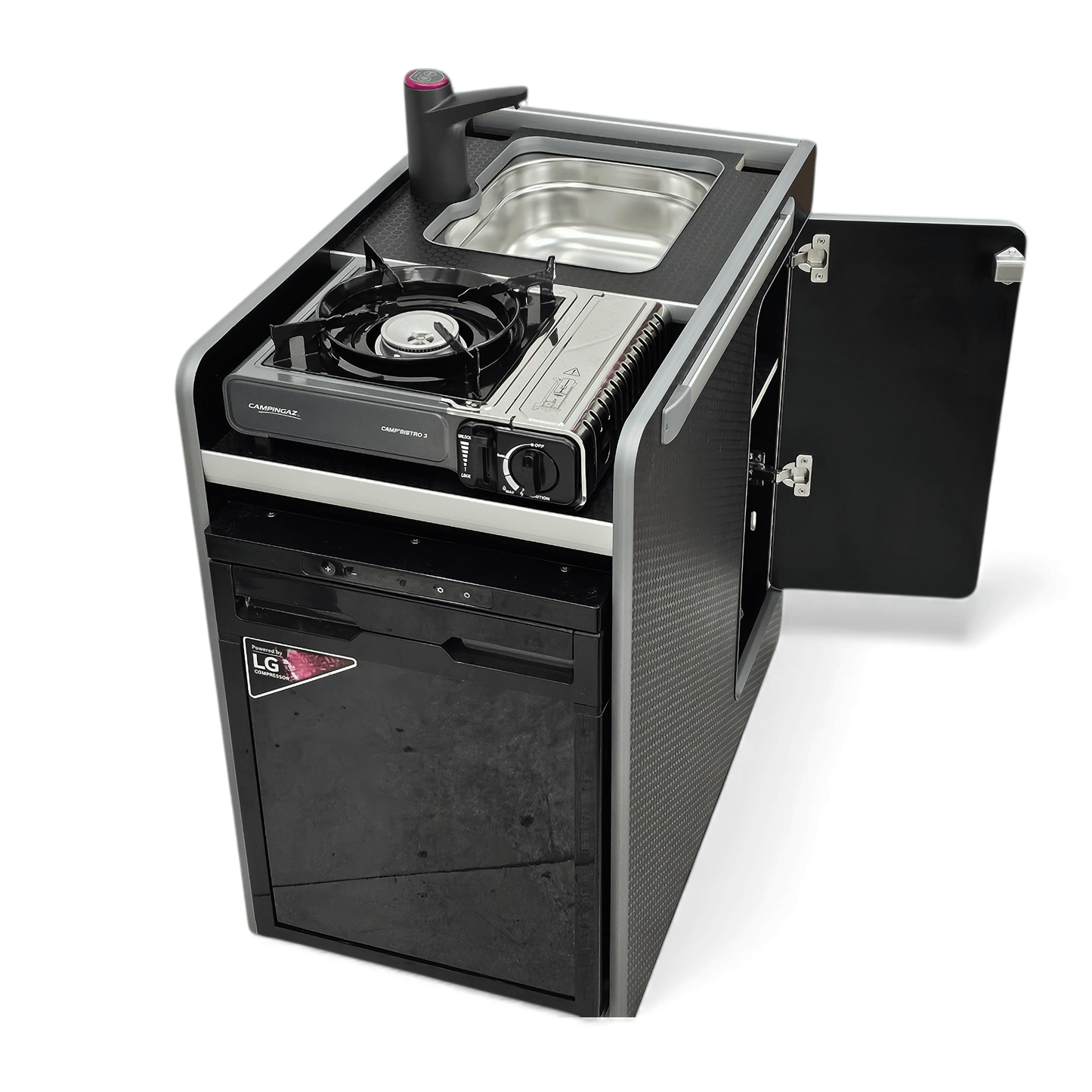 NEW Vangear CRX - Pod 3.0 campervan fridge pod - Black or Carbon Grey (fridge not included) - Vangear UK