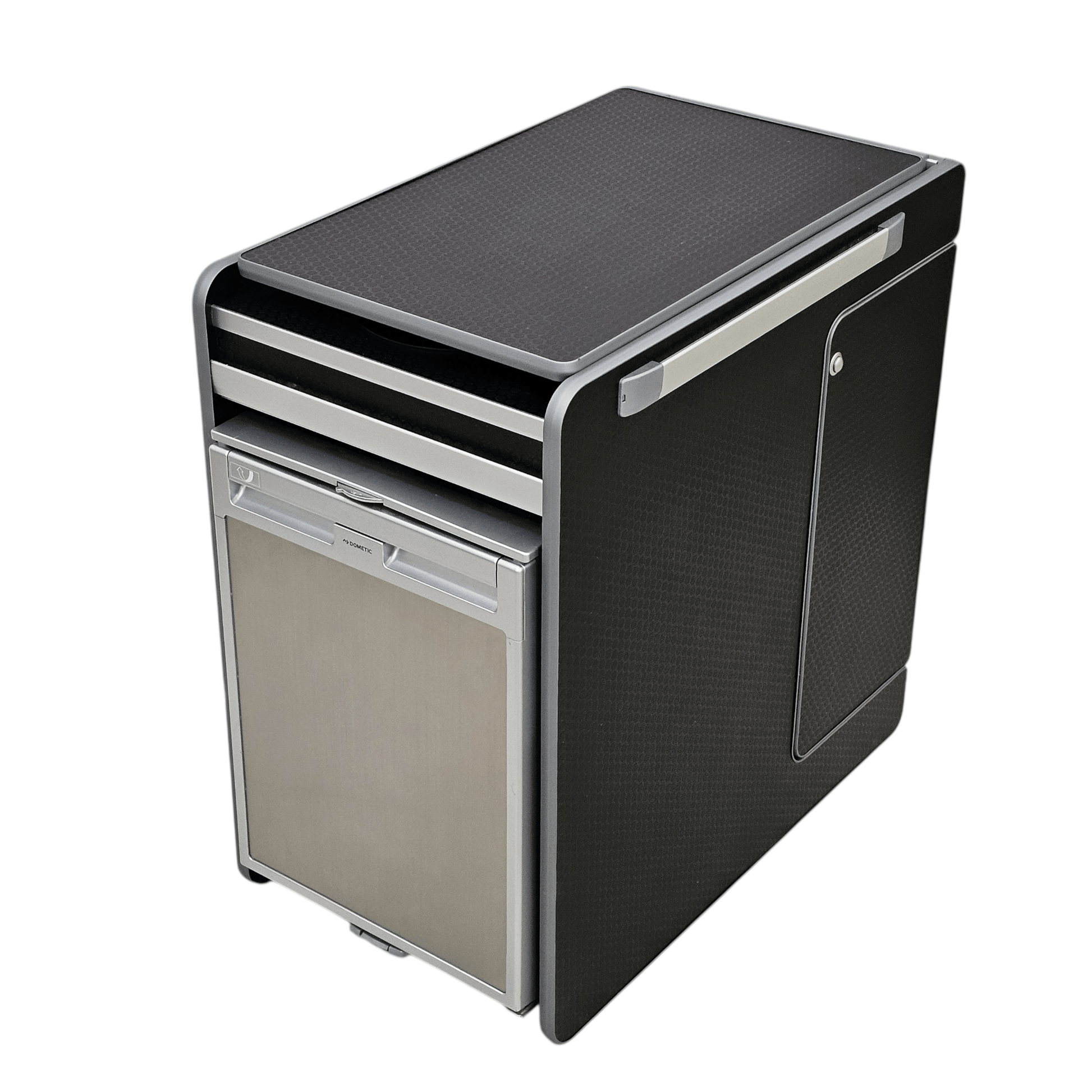 NEW Vangear Electric CRX - Pod 3.0 campervan fridge pod - Black or Carbon Grey (fridge not included) - Vangear UK