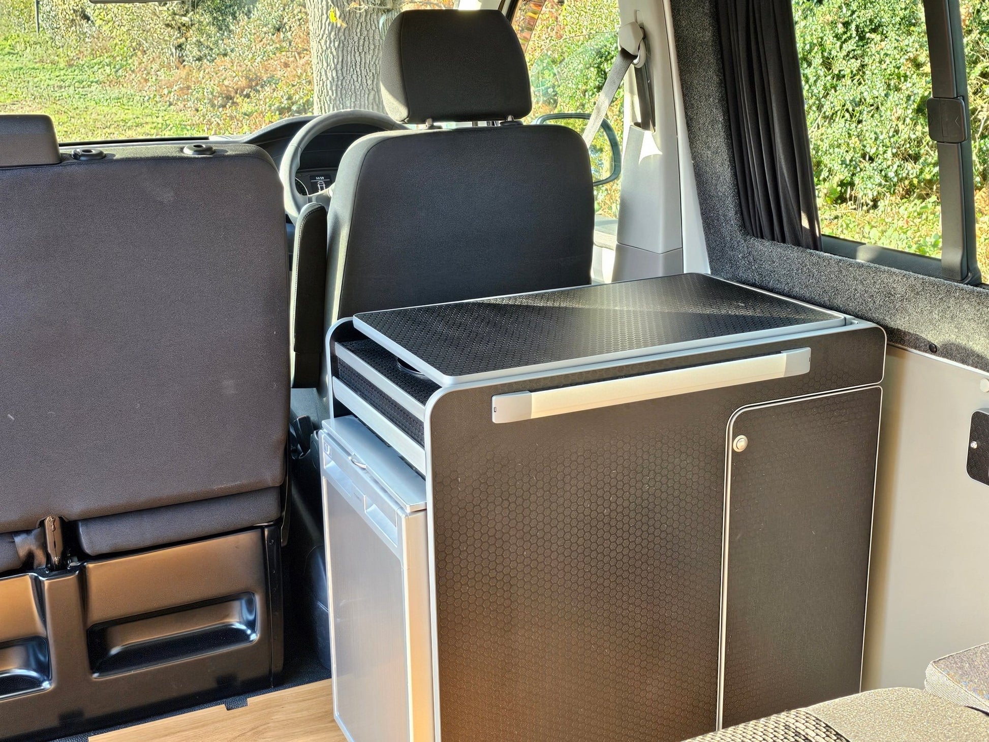 NEW Vangear Electric CRX - Pod 3.0 campervan fridge pod - Black or Carbon Grey (fridge not included) - Vangear UK