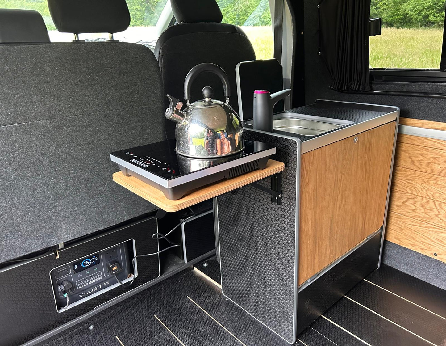 NEW Vangear Nano-Pod Campervan Kitchen NEW 3.0 Black or Carbon Grey - Vangear UK
