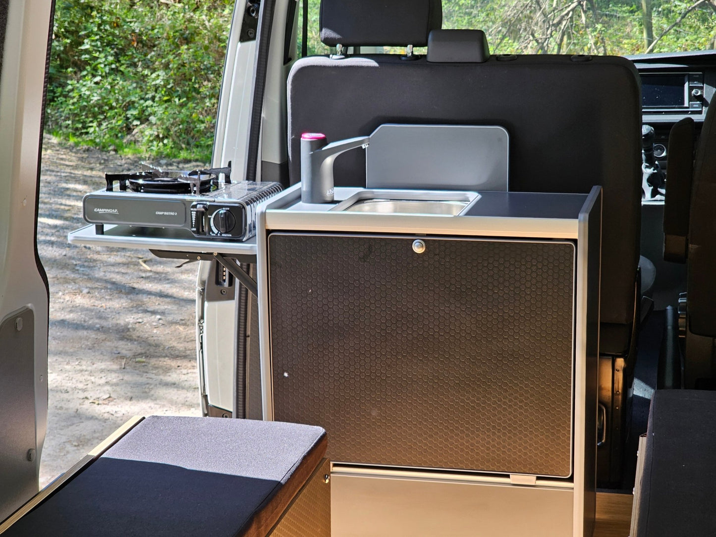 NEW Vangear Nano - Pod Campervan Kitchen NEW 3.0 Black or Carbon Grey - Vangear UK