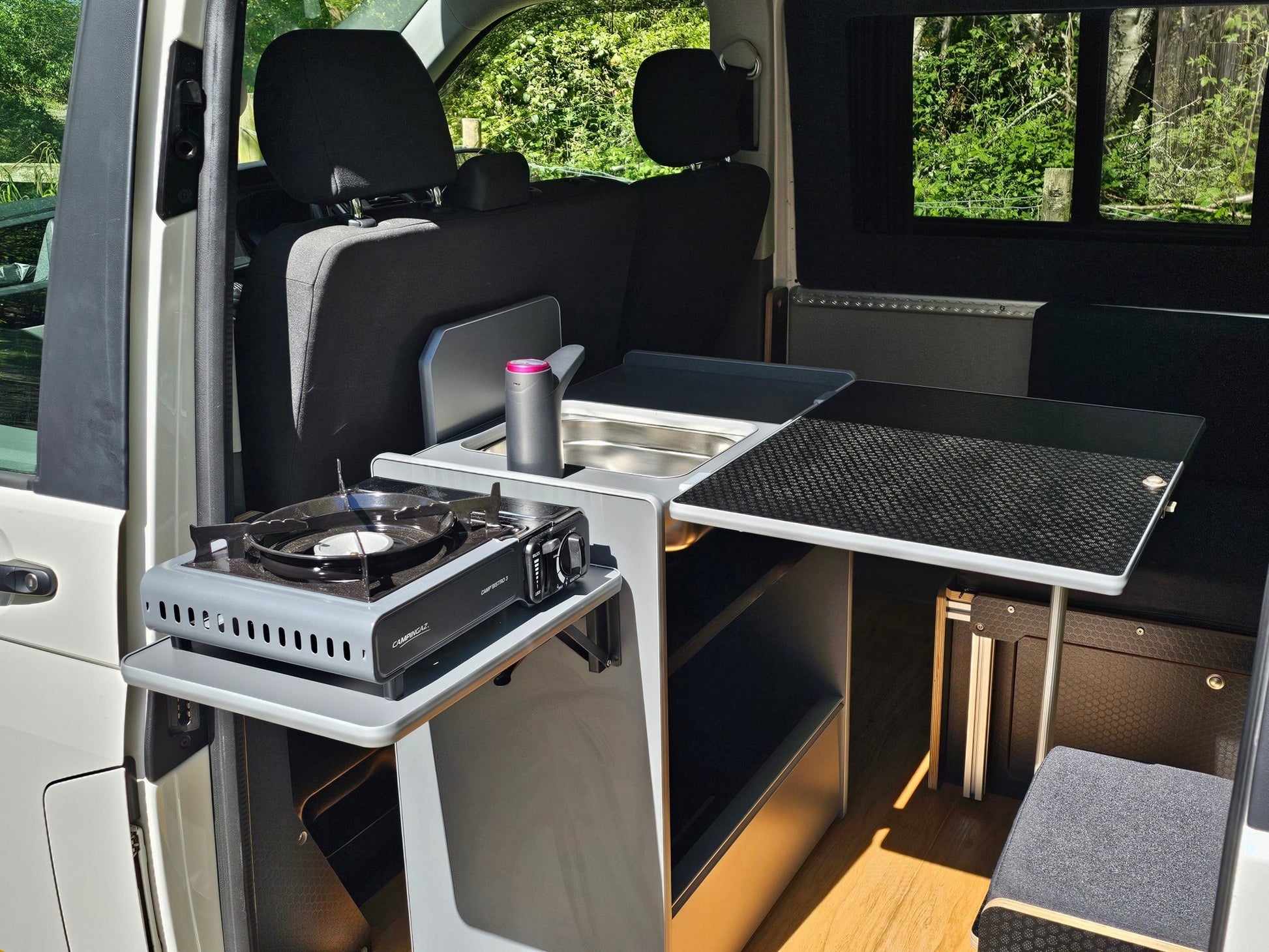 NEW Vangear Nano - Pod Campervan Kitchen NEW 3.0 Black or Carbon Grey - Vangear UK