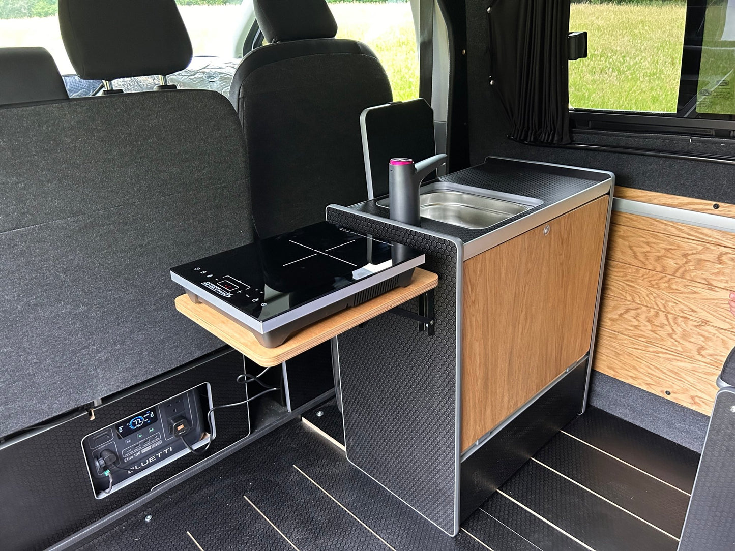 NEW Vangear Nano-Pod Campervan Kitchen NEW 3.0 Black or Carbon Grey - Vangear UK