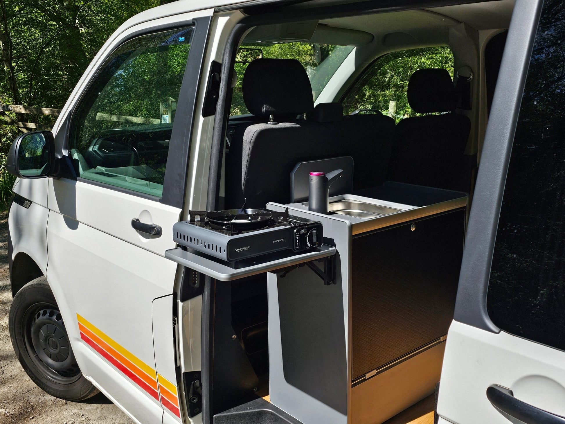 NEW Vangear Nano - Pod Campervan Kitchen NEW 3.0 Black or Carbon Grey - Vangear UK