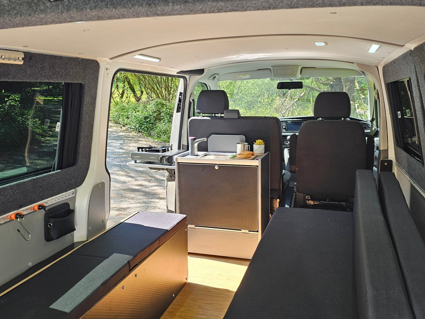 NEW Vangear Nano - Pod Campervan Kitchen NEW 3.0 Black or Carbon Grey - Vangear UK