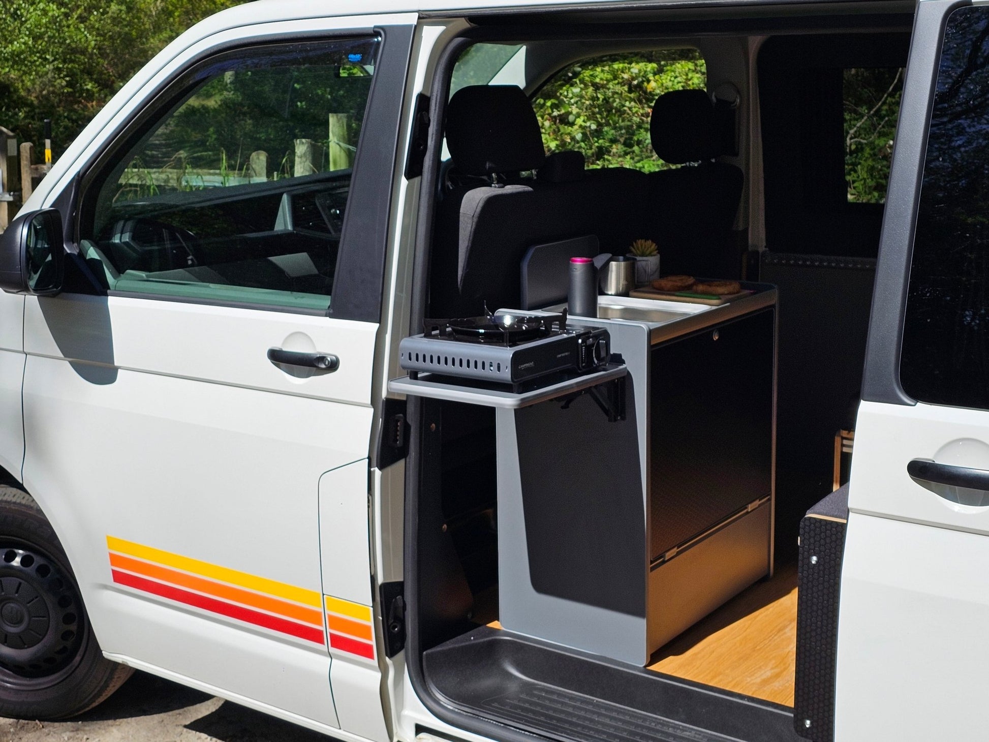 NEW Vangear Nano - Pod Campervan Kitchen NEW 3.0 Black or Carbon Grey - Vangear UK