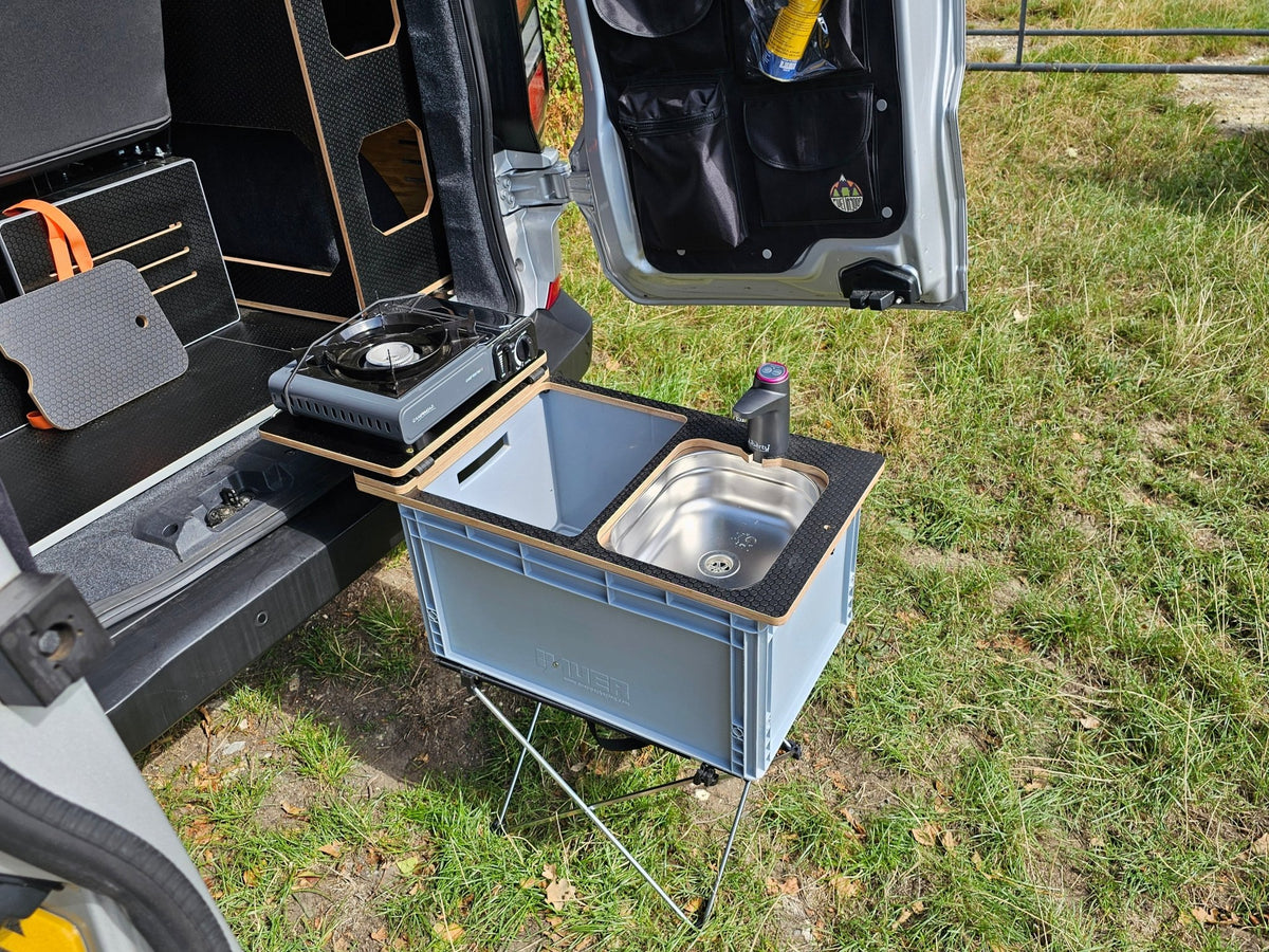 NEW Vangear NEO-SINK-BOX campervan kitchen-with eurobox-(Not including stove, legs or NEO-Stand) - Vangear UK