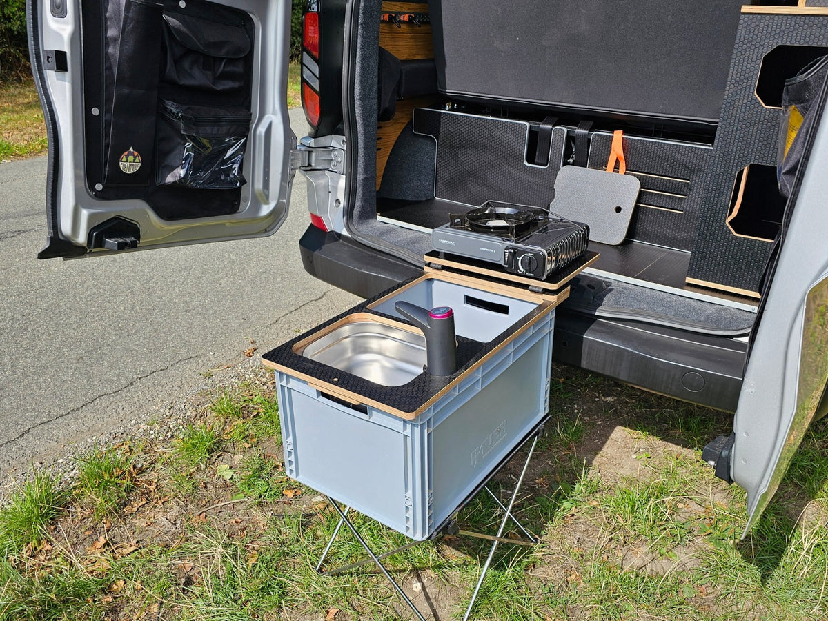 NEW Vangear NEO-SINK-BOX campervan kitchen-with eurobox-(Not including stove, legs or NEO-Stand) - Vangear UK