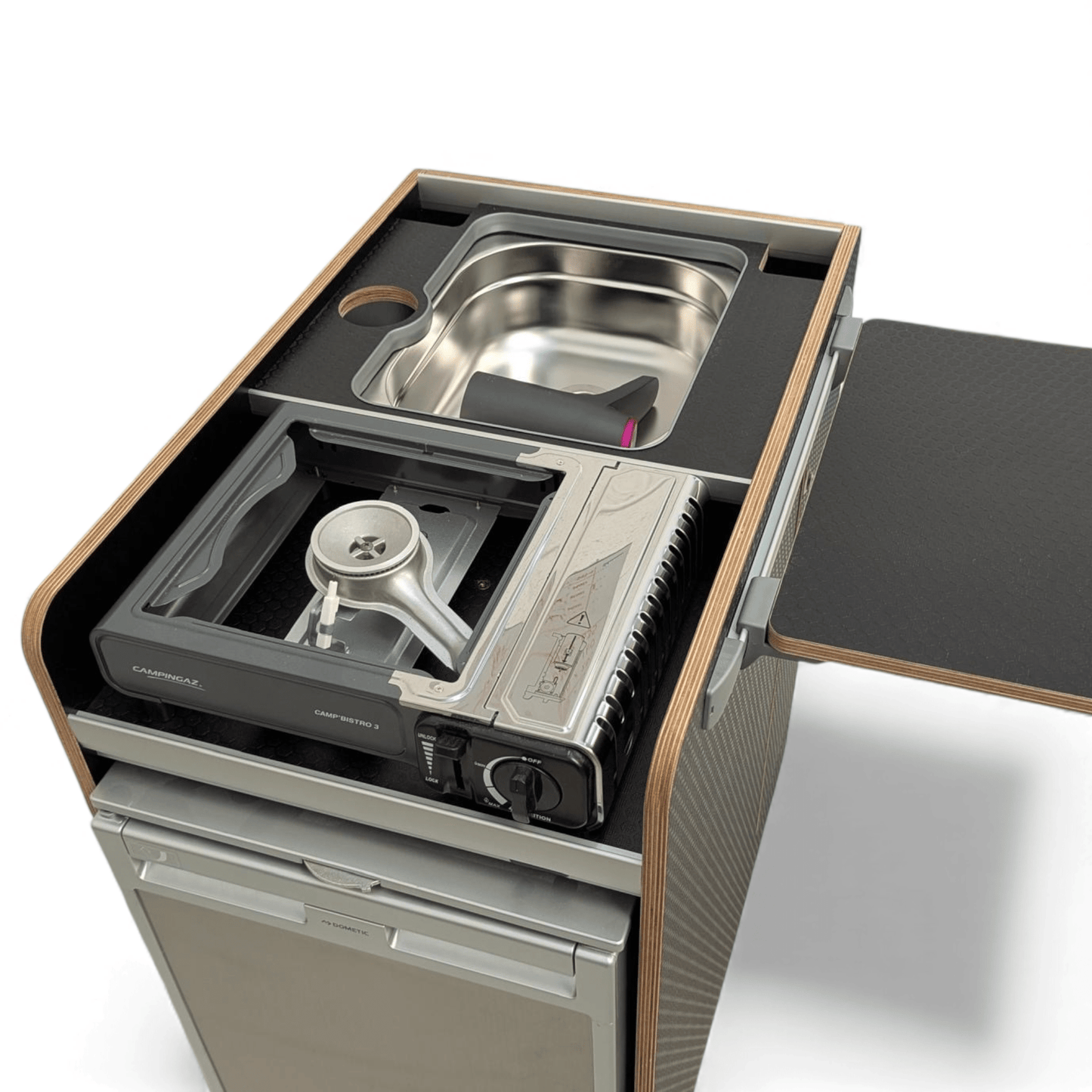 NEW Vangear stove CRX - Pod 3.0 campervan fridge pod - Black or Carbon Grey (fridge not included) - Vangear UK