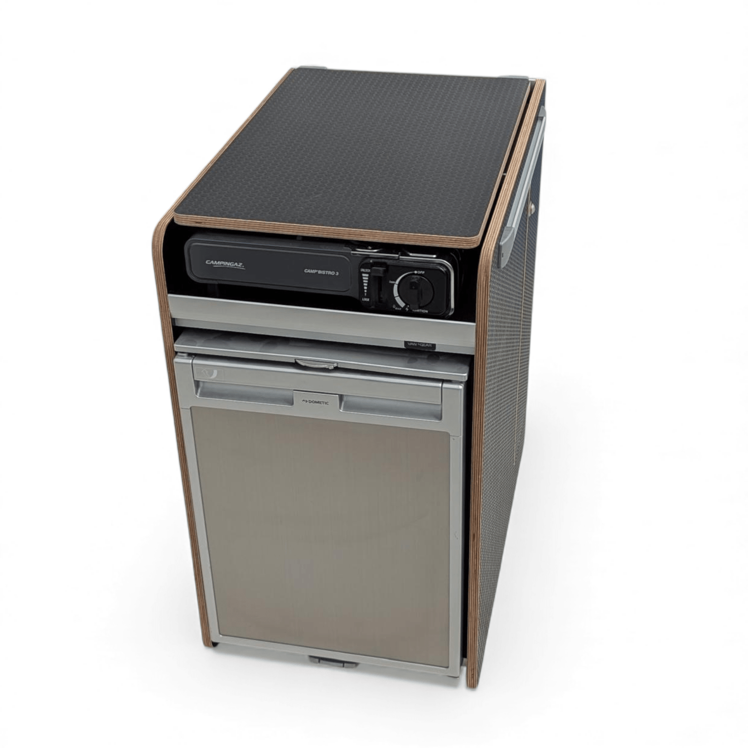 NEW Vangear stove CRX - Pod 3.0 campervan fridge pod - Black or Carbon Grey (fridge not included) - Vangear UK