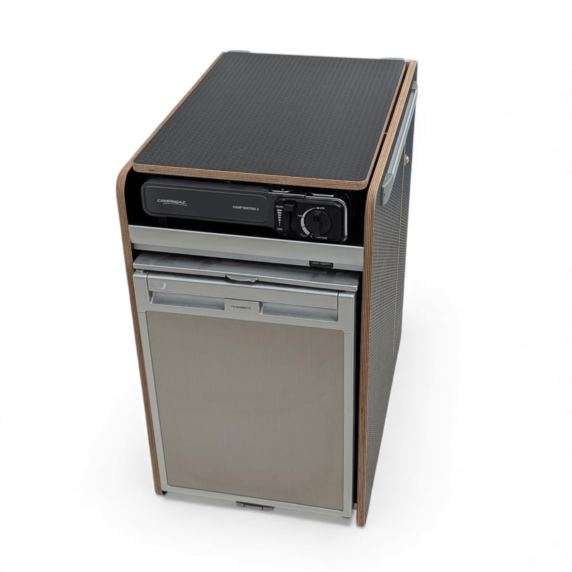 NEW Vangear stove CRX - Pod 3.0 campervan fridge pod - Black or Carbon Grey (fridge not included) - Vangear UK
