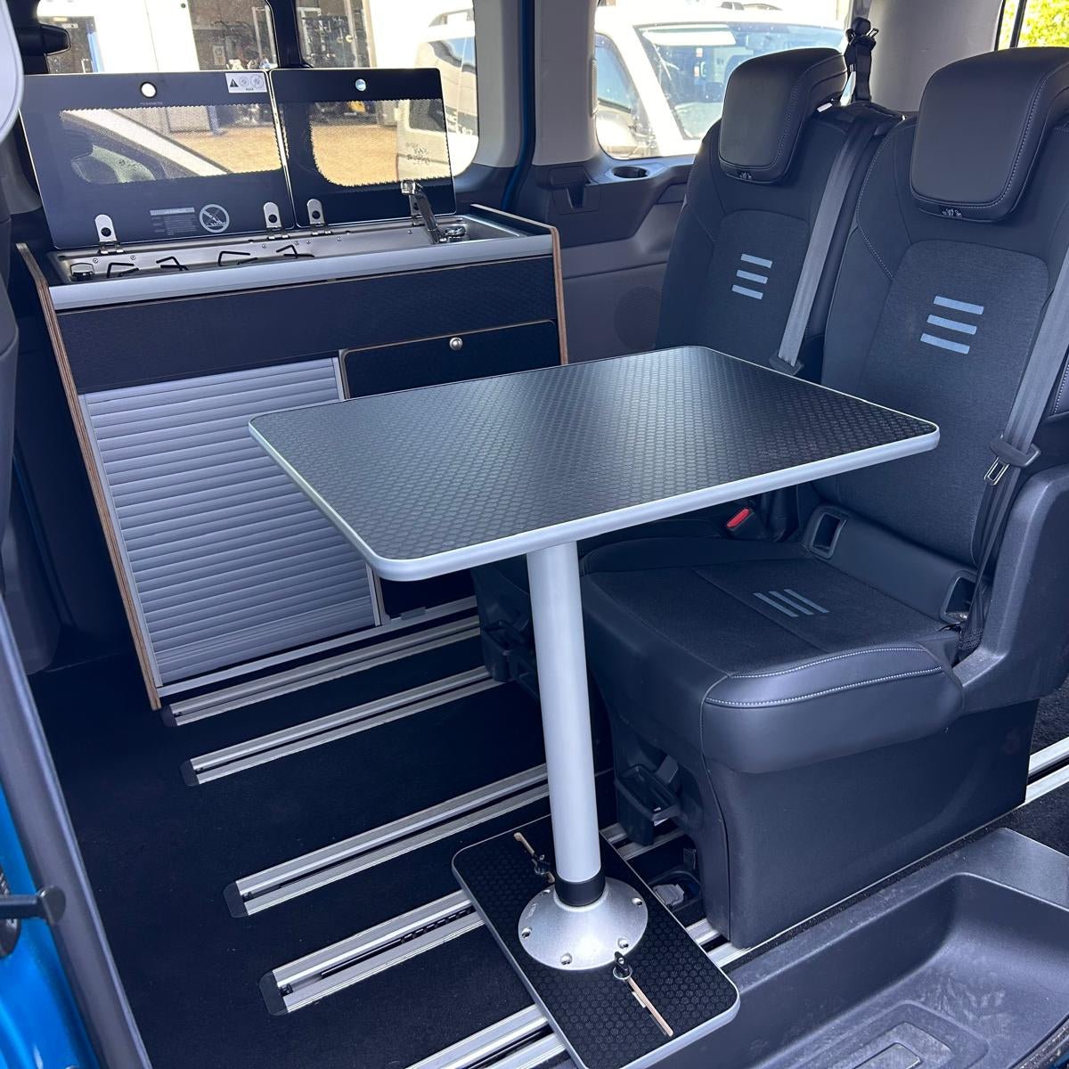 NEW VW T7 Multivan - Ford Tourneo - Vangear campervan table & stand - Vangear UK