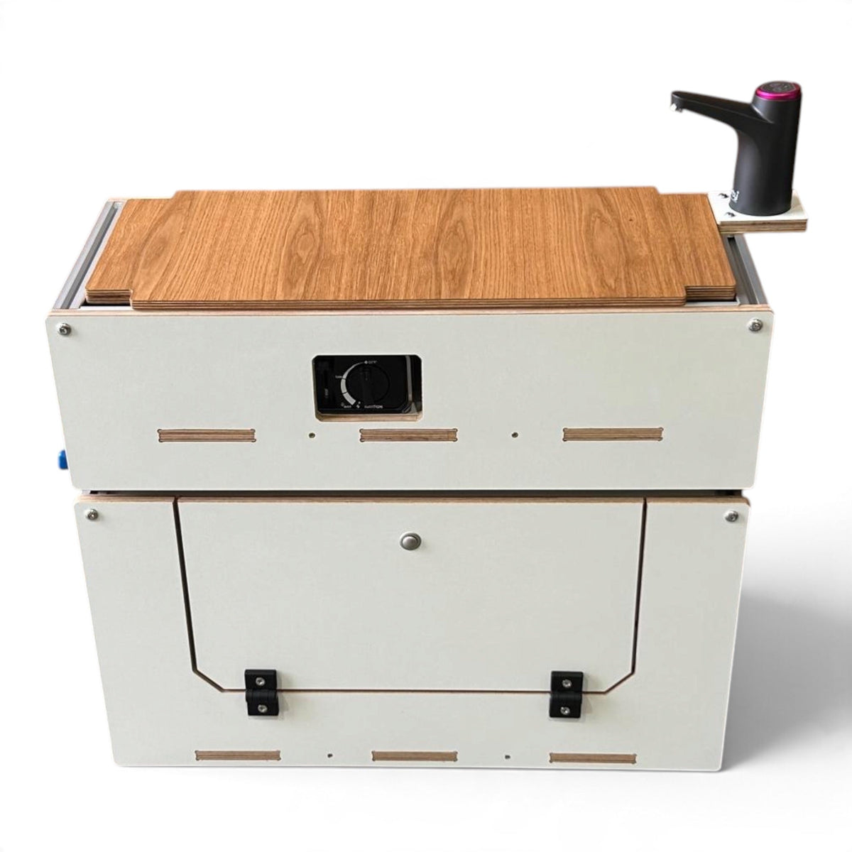 Vangear Caddy-Pod 2.0 sliding campervan kitchen - Limited Edition White and Oak - Vangear UK